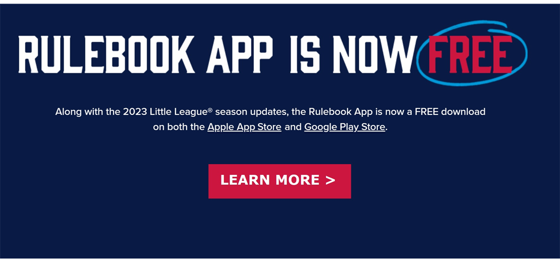 Little League Rule Books are Now FREE!